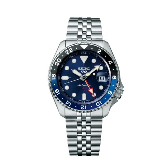 Seiko Other - NEW SEIKO 5 SPORTS MEN'S SSK003 AUTOMATIC BLUE DIAL GMT STAINLESS WATCH